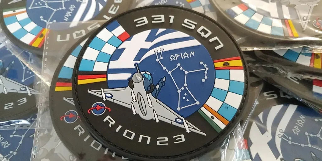 331 SQN “THESEUS” - INIOCHOS 2023 – OFFICIAL EXERCISE PATCH - PVCPATCHWORLD.STORE