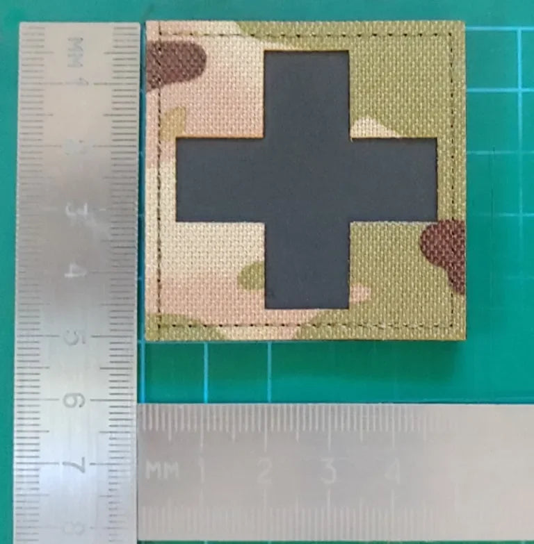 REFLECTIVE – IR - CROSS MEDIC LASER CUT PATCH – MULTICAM COLOR - PVCPATCHWORLD.STORE