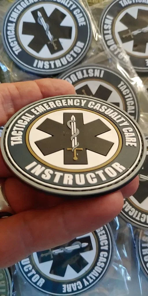 NAEMT PHTLS - INSTRUCTOR -Tactical Emergency Casualty Care - COLORED PVC patch - PVCPATCHWORLD.STORE