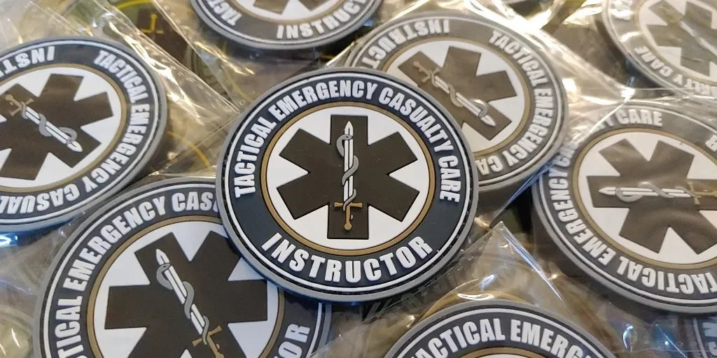 NAEMT PHTLS - INSTRUCTOR -Tactical Emergency Casualty Care - COLORED PVC patch - PVCPATCHWORLD.STORE