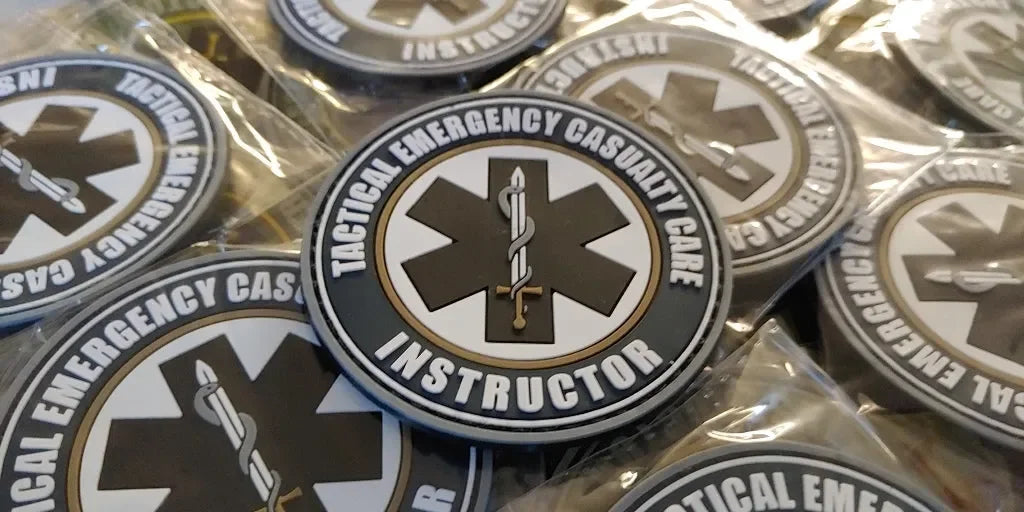 NAEMT PHTLS - INSTRUCTOR -Tactical Emergency Casualty Care - COLORED PVC patch - PVCPATCHWORLD.STORE