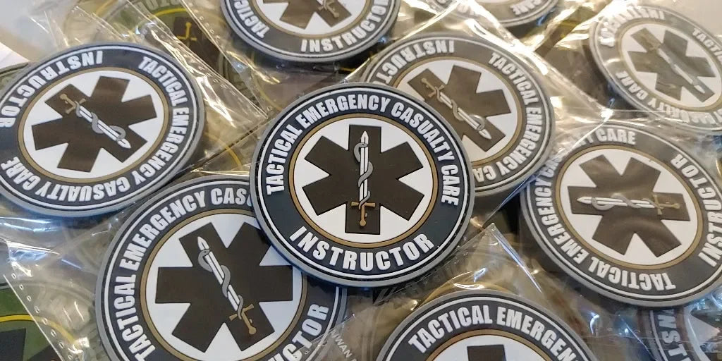 NAEMT PHTLS - INSTRUCTOR -Tactical Emergency Casualty Care - COLORED PVC patch - PVCPATCHWORLD.STORE