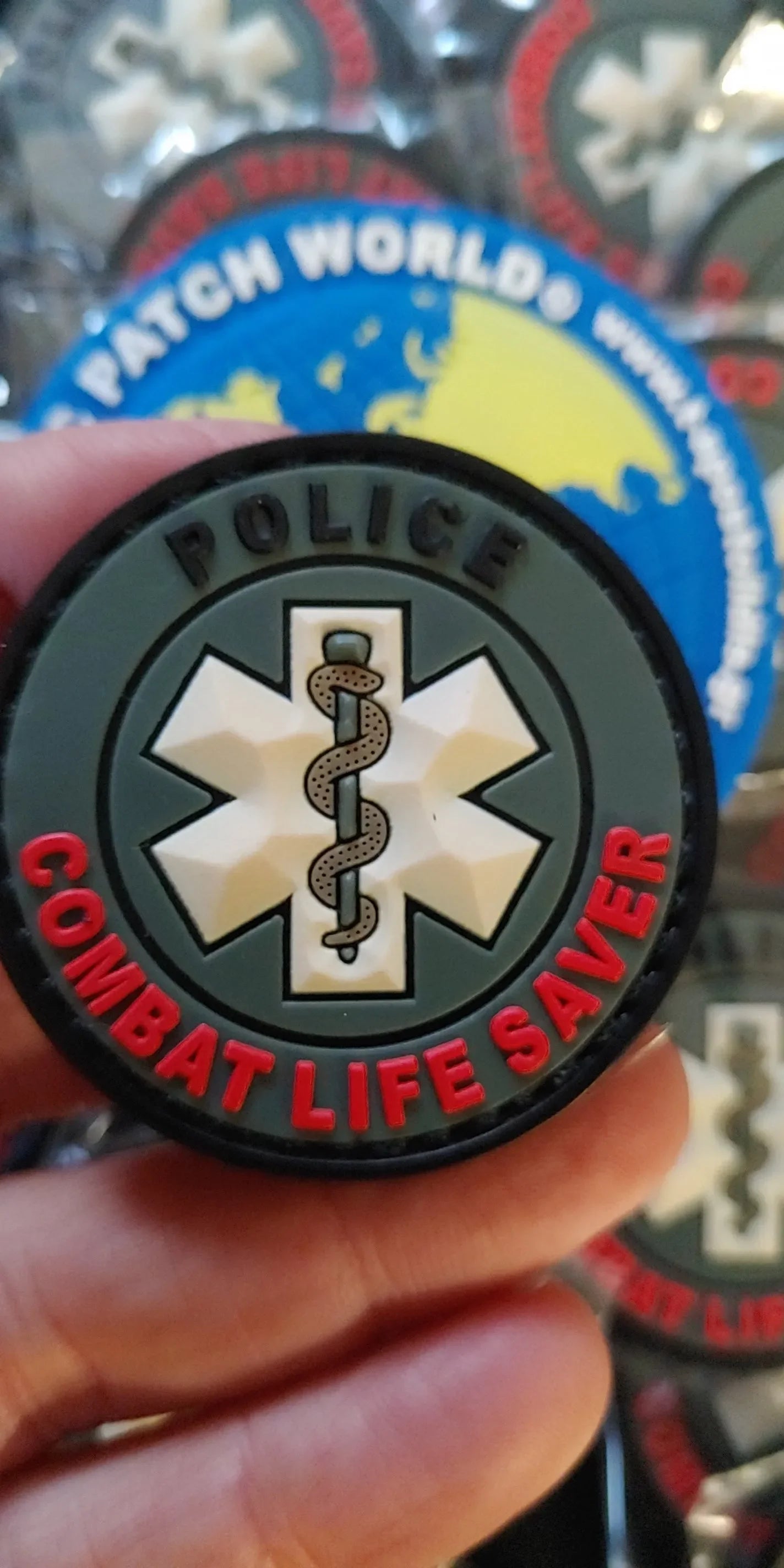 COMBAT LIFE SAVER - POLICE - 3D PVC PATCH - PVCPATCHWORLD.STORE