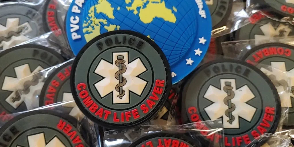 COMBAT LIFE SAVER - POLICE - 3D PVC PATCH - PVCPATCHWORLD.STORE