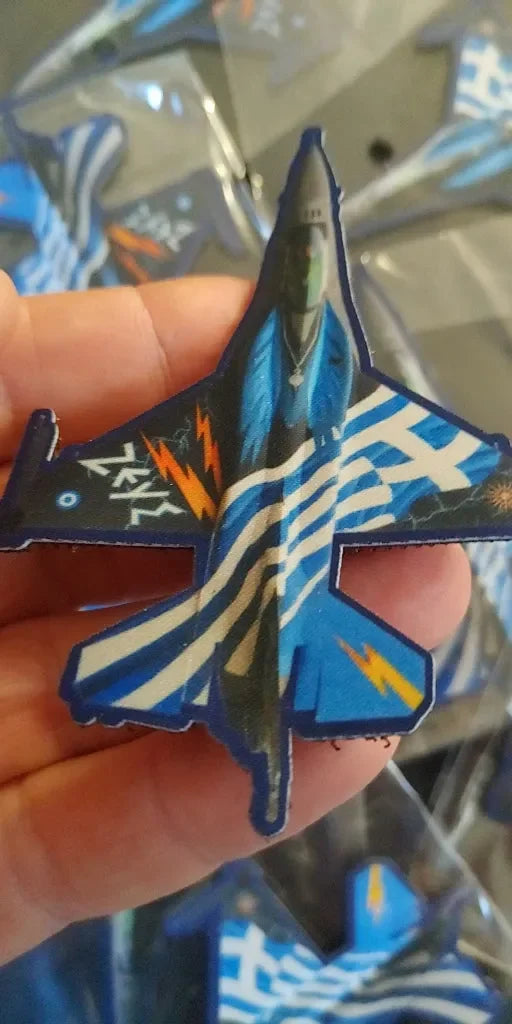 F-16 Silhouette ZEUS DEMO - Sublimation Patch - PVCPATCHWORLD.STORE