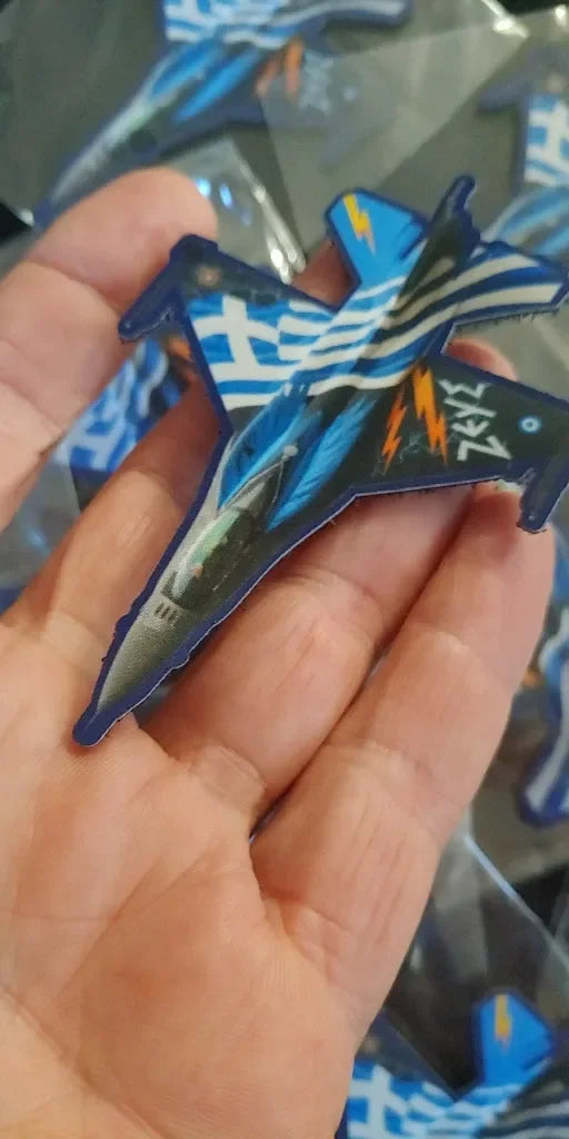 F-16 Silhouette ZEUS DEMO - Sublimation Patch - PVCPATCHWORLD.STORE