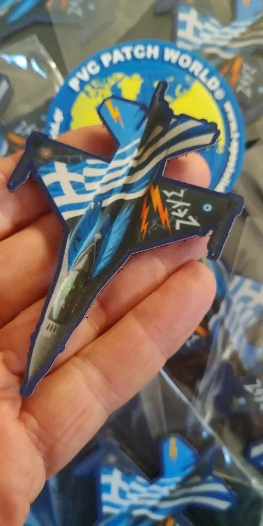 F-16 Silhouette ZEUS DEMO - Sublimation Patch - PVCPATCHWORLD.STORE