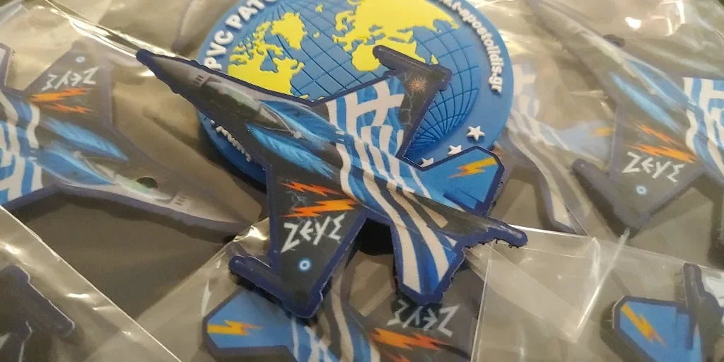 F-16 Silhouette ZEUS DEMO - Sublimation Patch - PVCPATCHWORLD.STORE