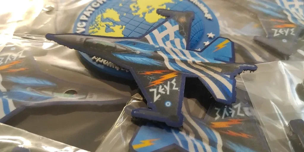 F-16 Silhouette ZEUS DEMO - Sublimation Patch - PVCPATCHWORLD.STORE