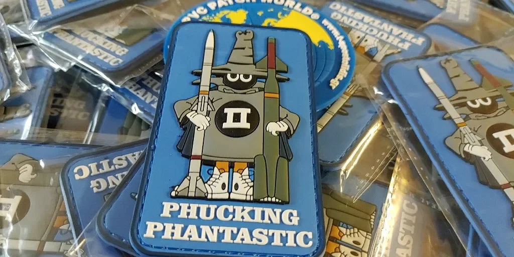 PHANTOM II - F-4 - NEW HAF - " PHUCKING PHANTASTIC " 3D PVC PATCH - PVCPATCHWORLD.STORE