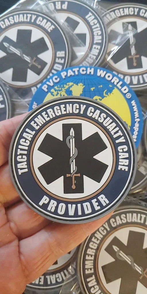 NAEMT PHTLS - PROVIDER -Tactical Emergency Casualty Care - PVC patch (COLORED) - PVCPATCHWORLD.STORE