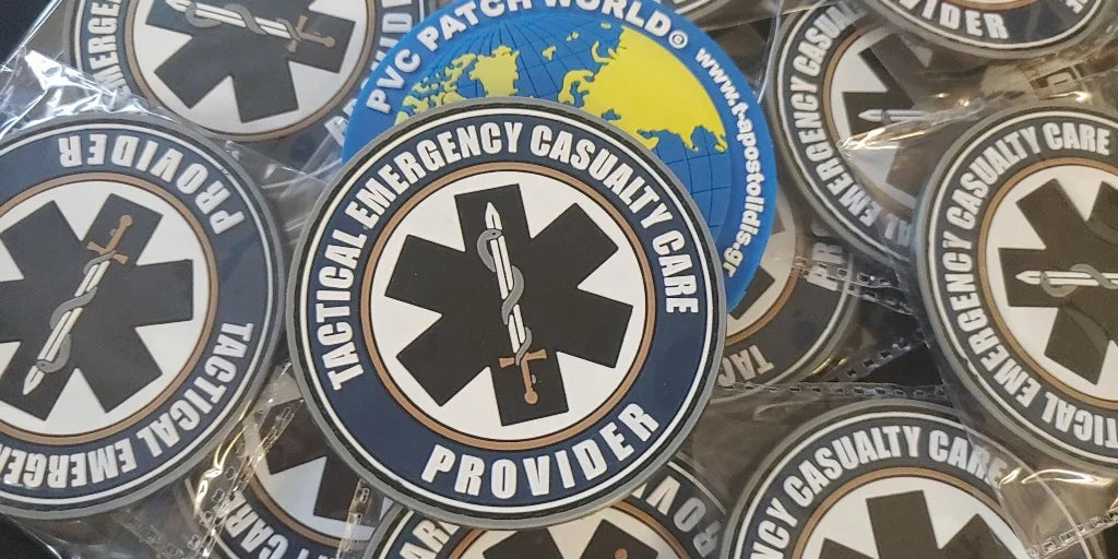 NAEMT PHTLS - PROVIDER -Tactical Emergency Casualty Care - PVC patch (COLORED) - PVCPATCHWORLD.STORE