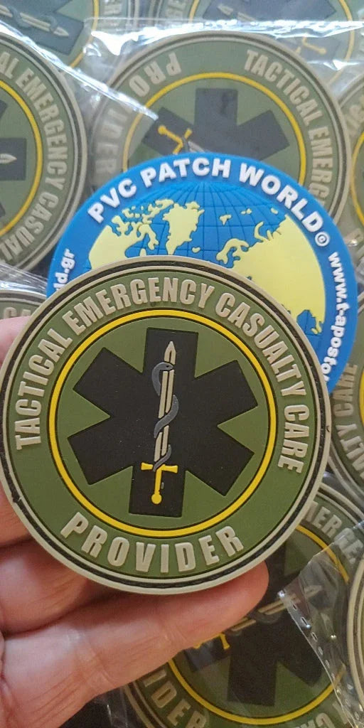 NAEMT PHTLS - PROVIDER -Tactical Emergency Casualty Care - PVC patch (LOW VISIBILITY) - PVCPATCHWORLD.STORE
