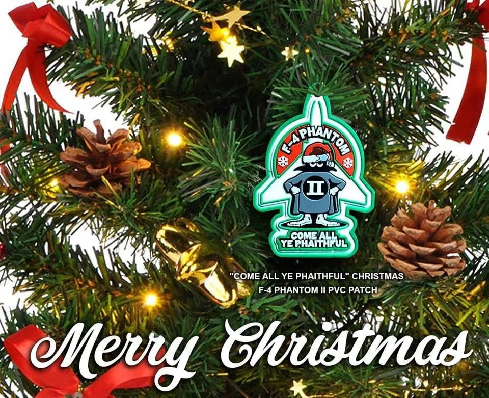 CHRISTMAS PHANTOM - F-4 "COME ALL YE PHAITHFUL" GLOW IN THE DARK - PVCPATCHWORLD.STORE
