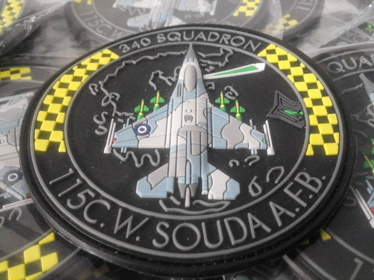 340 SQUADRON & 115 CW SOUDA AFB -HELLENIC AIR FORCE -FOX 3D PVC PATCH