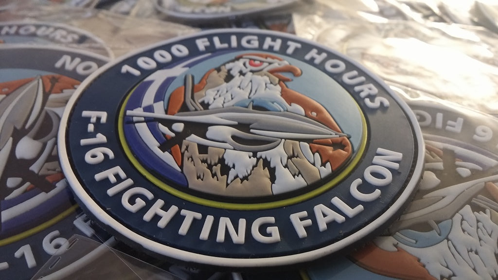 F-16 FIGHTING FALCON - AIR FORCE SWIRL 1000 FLIGHT HOURS (COLORED ) 3D PVC