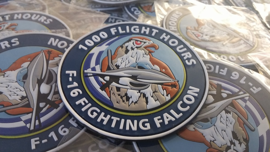 F-16 FIGHTING FALCON - AIR FORCE SWIRL 1000 FLIGHT HOURS (COLORED ) 3D PVC