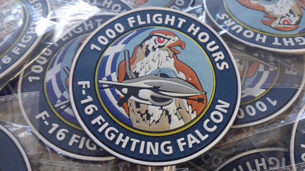 F-16 FIGHTING FALCON - AIR FORCE SWIRL 1000 FLIGHT HOURS (COLORED ) 3D PVC