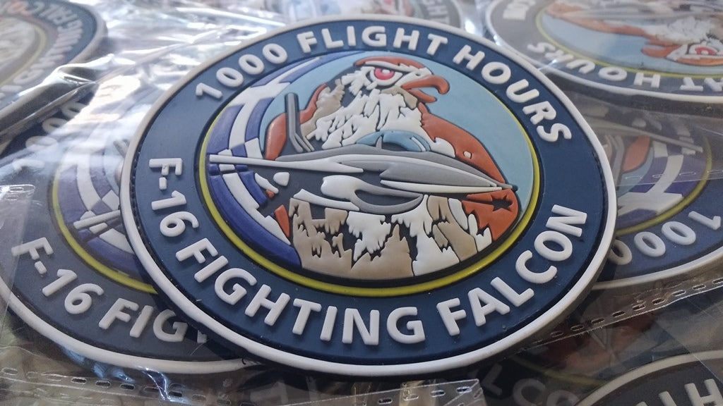 F-16 FIGHTING FALCON - AIR FORCE SWIRL 1000 FLIGHT HOURS (COLORED ) 3D PVC