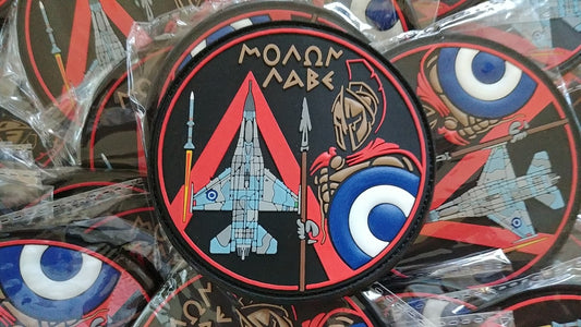 F- 16  - MOLON LABE ( ΜΟΛΩΝ ΛΑΒΕ)  3D PVC PATCH  "The "spearhead"