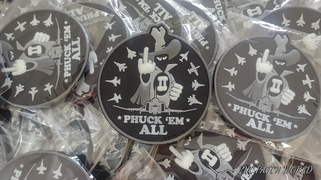 PHANTOM II - F-4 - NEW HAF - " PHUCK'EM ALL" GLOW IN THE DARK - 3D PVC PATCH