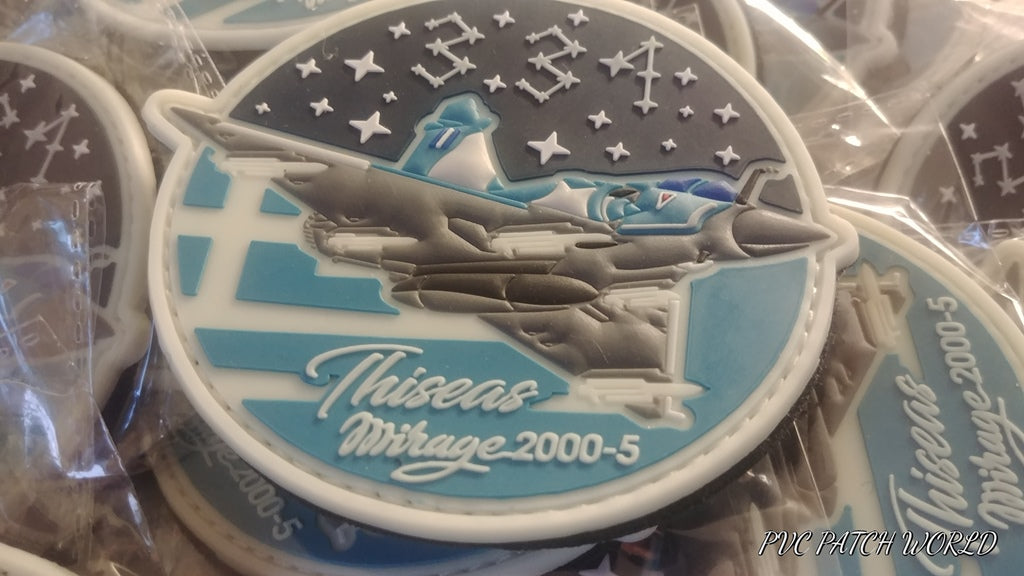 331 SQN - HELLENIC AIR FORCE  “THESEUS” 3D PVC PATCH GLOW IN THE DARK