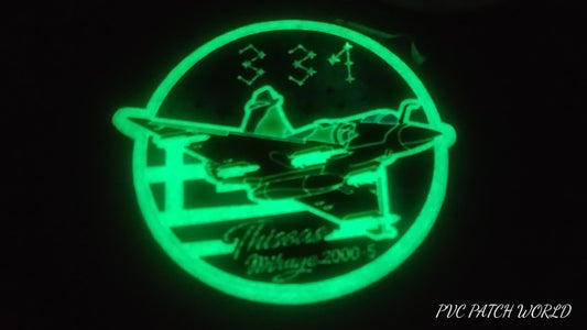 331 SQN - HELLENIC AIR FORCE  “THESEUS” 3D PVC PATCH GLOW IN THE DARK