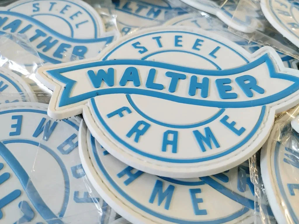 WALTHER - 2D & 3D PVC PATCH - BLUE & WHITE - PVCPATCHWORLD.STORE