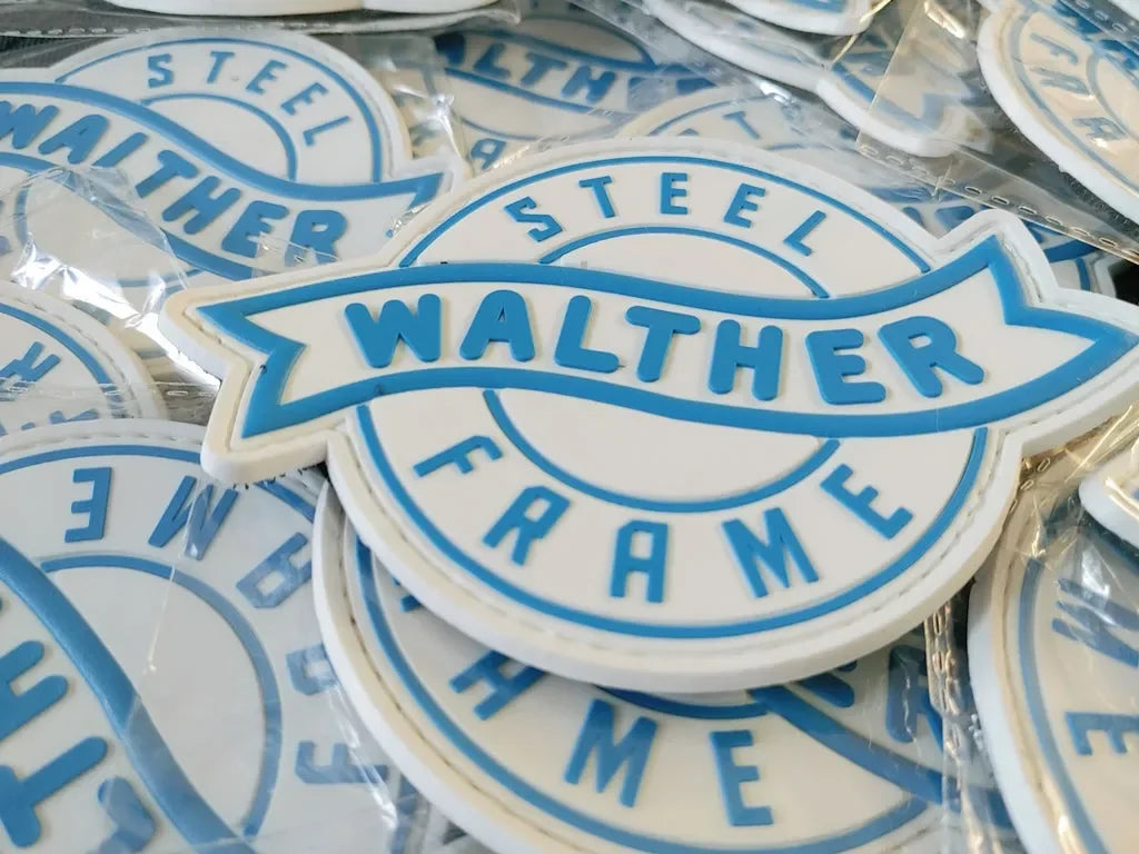 WALTHER - 2D & 3D PVC PATCH - BLUE & WHITE - PVCPATCHWORLD.STORE