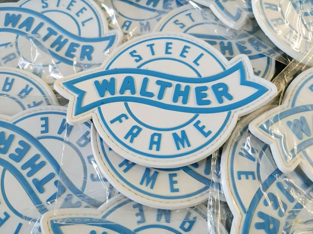 WALTHER - 2D & 3D PVC PATCH - BLUE & WHITE - PVCPATCHWORLD.STORE