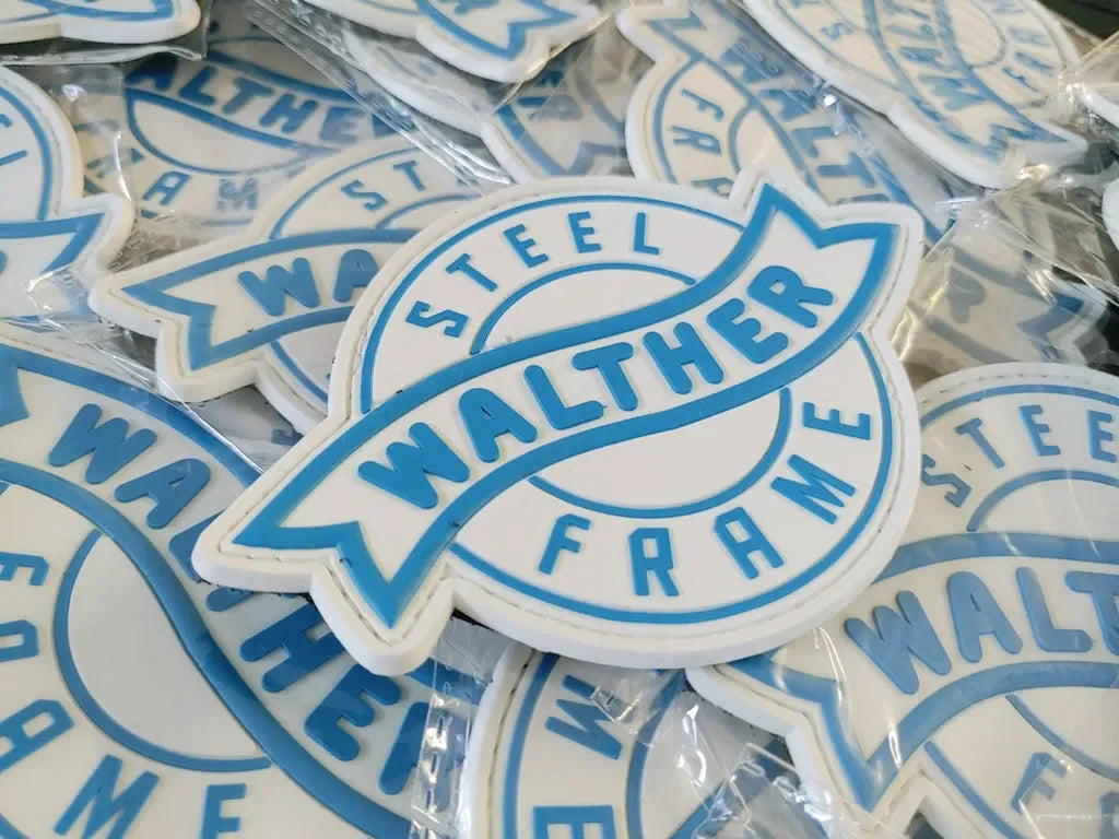 WALTHER - 2D & 3D PVC PATCH - BLUE & WHITE - PVCPATCHWORLD.STORE