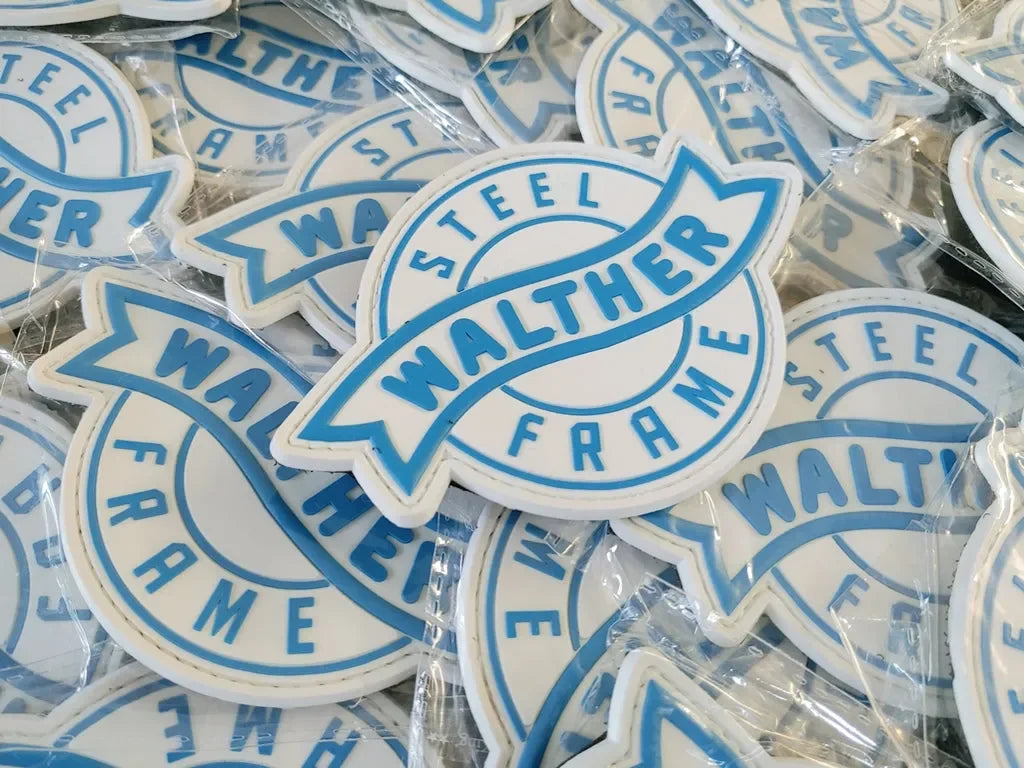 WALTHER - 2D & 3D PVC PATCH - BLUE & WHITE - PVCPATCHWORLD.STORE
