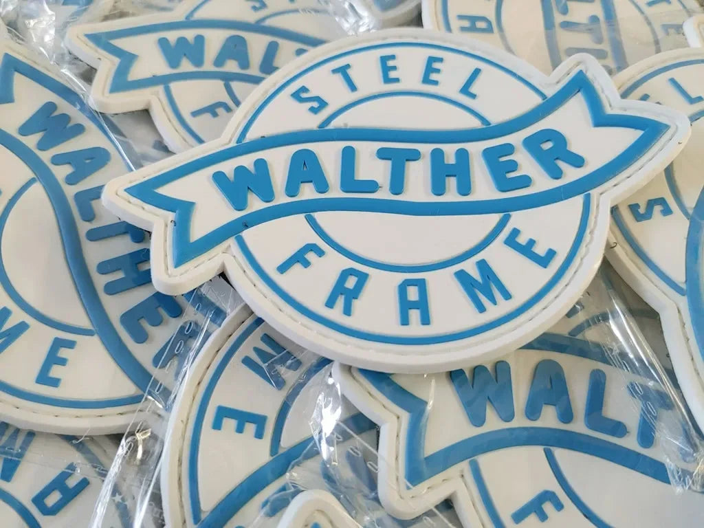 WALTHER - 2D & 3D PVC PATCH - BLUE & WHITE - PVCPATCHWORLD.STORE