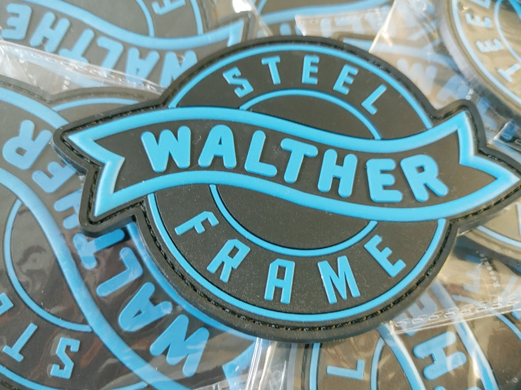 WALTHER - 2D & 3D PVC PATCH  - SKY BLUE & BLACK