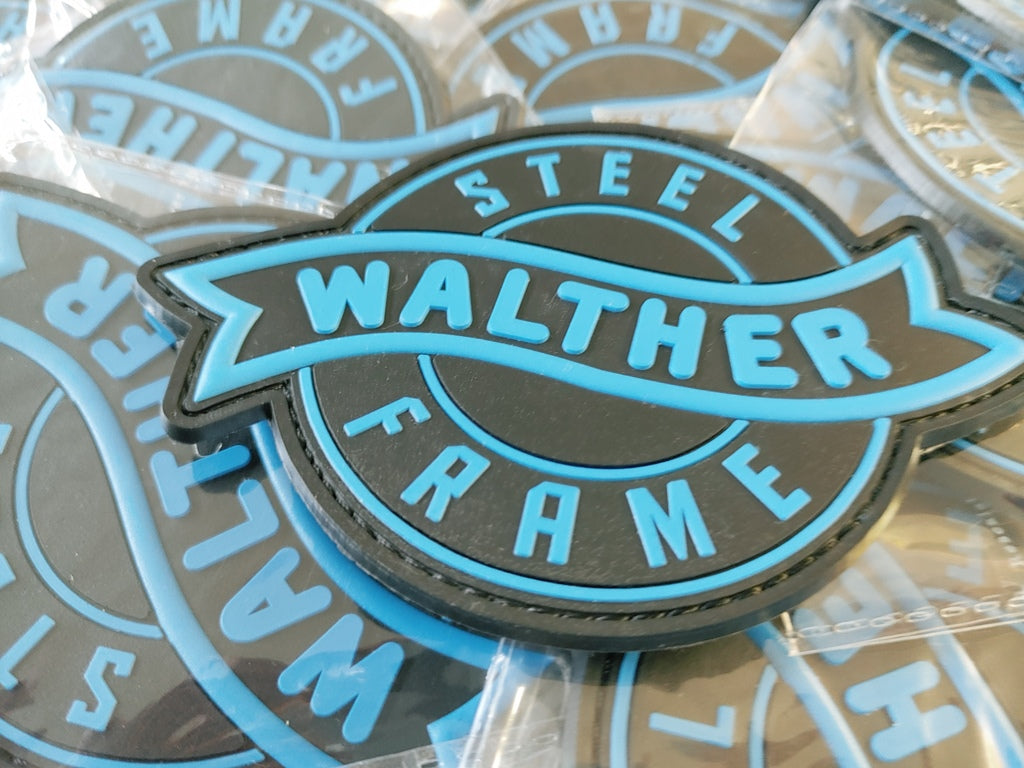 WALTHER - 2D & 3D PVC PATCH  - SKY BLUE & BLACK