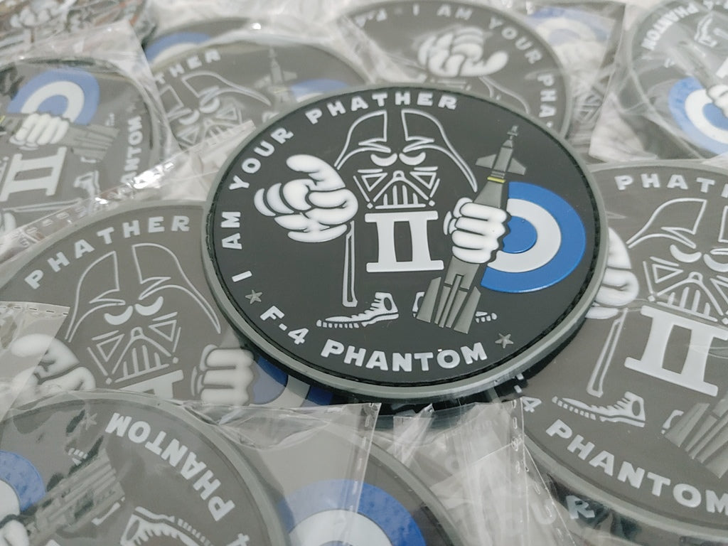 PHANTOM II - F-4 - NEW HAF - "I AM YOUR PHATHER" 3D PVC PATCH - GLOW IN THE DARK