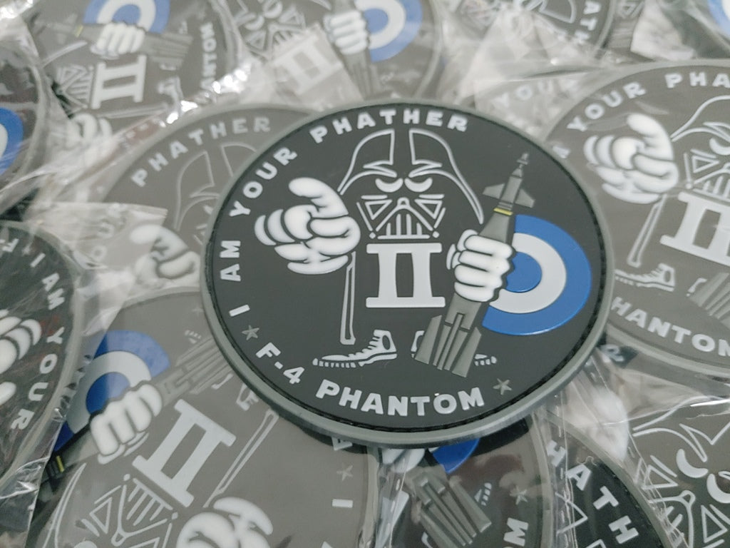 PHANTOM II - F-4 - NEW HAF - "I AM YOUR PHATHER" 3D PVC PATCH - GLOW IN THE DARK