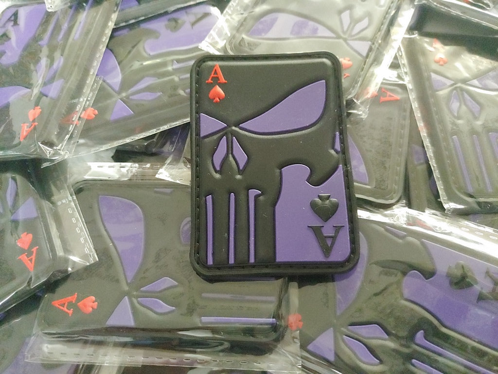 Ace of Spade – PVC Morale 3D Patch - PURPLE/ BLACK