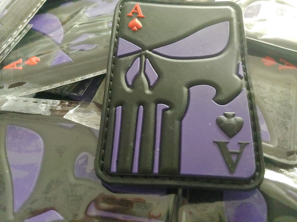 Ace of Spade – PVC Morale 3D Patch - PURPLE/ BLACK