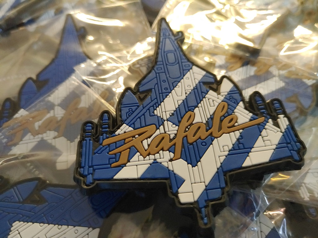 RAFALE SILHOUETTE - GREEK FLAG - 2D PVC PATCH