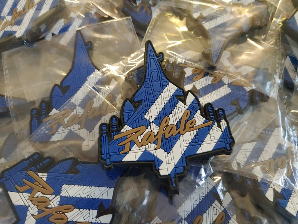 RAFALE SILHOUETTE - GREEK FLAG - 2D PVC PATCH