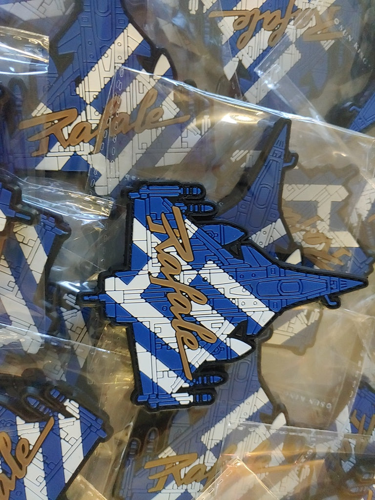 RAFALE SILHOUETTE - GREEK FLAG - 2D PVC PATCH