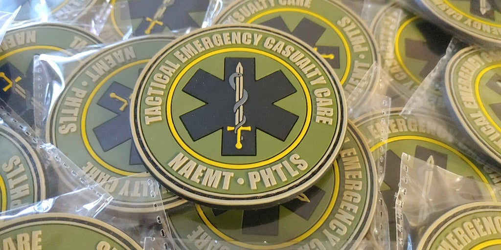 NAEMT PHTLS - Tactical Emergency Casualty Care - low visibility PVC patch