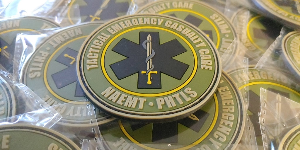 NAEMT PHTLS - Tactical Emergency Casualty Care - low visibility PVC patch