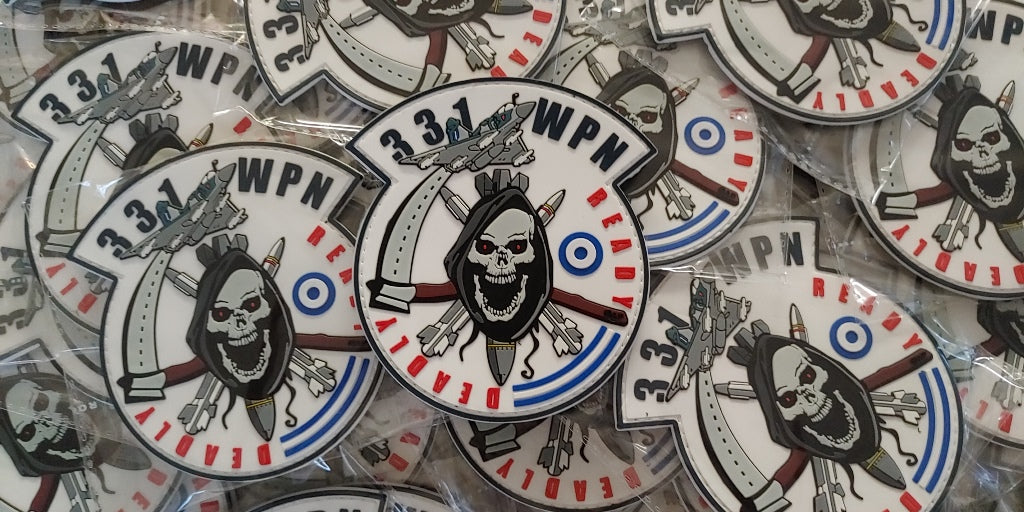 331 WPN - DEADLY READY - HELLENIC AIRFORCE - PVC PATCH GLOW IN TH DARK