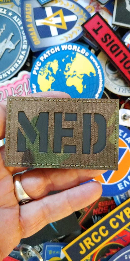 REFLECTIVE – IR - MED LASER CUT PATCH – MULTICAM COLOR