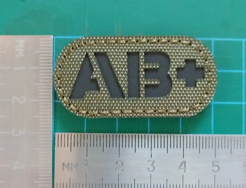 IR (INFRARED) - AB+ POSITIVE BLOOD GROUP PATCH - PVCPATCHWORLD.STORE
