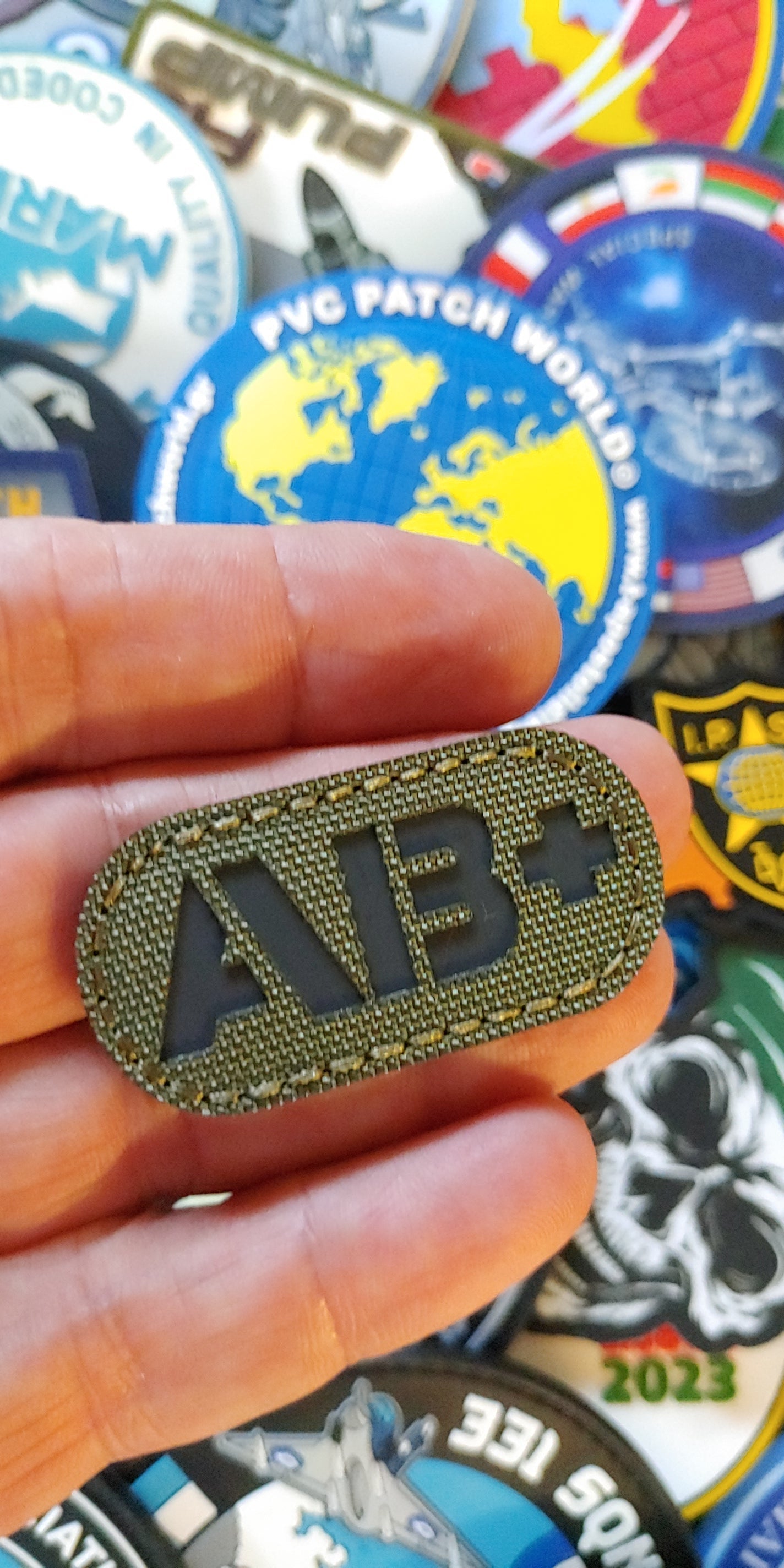 IR (INFRARED) - AB+ POSITIVE  BLOOD GROUP PATCH