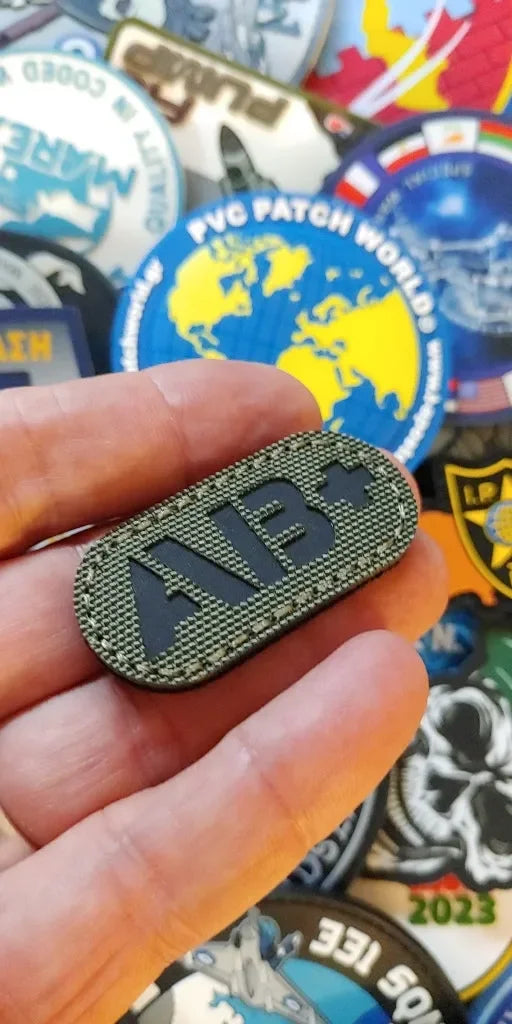 IR (INFRARED) - AB+ POSITIVE BLOOD GROUP PATCH - PVCPATCHWORLD.STORE