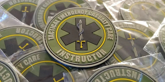 NAEMT PHTLS - INSTRUCTOR -Tactical Emergency Casualty Care - PVC patch LOW VISIBILITY - PVCPATCHWORLD.STORE